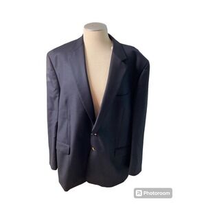 Ralph Lauren Men's Wool Blazer 52R | Navy Vintage Suit Jacket
